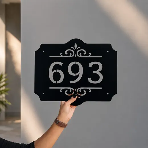 Número Residencial Clássico em Aço — peça personalizada em aço MadeBlack