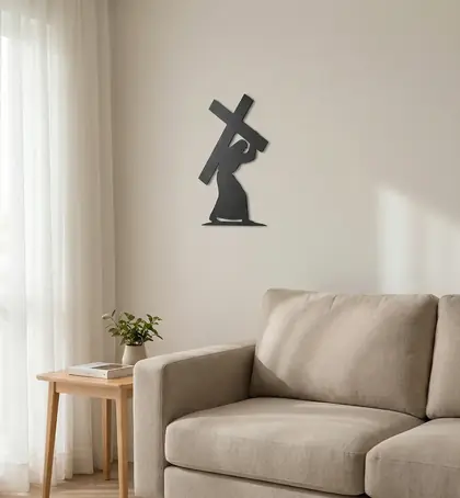 Cruz de Cristo — peça personalizada em aço MadeBlack